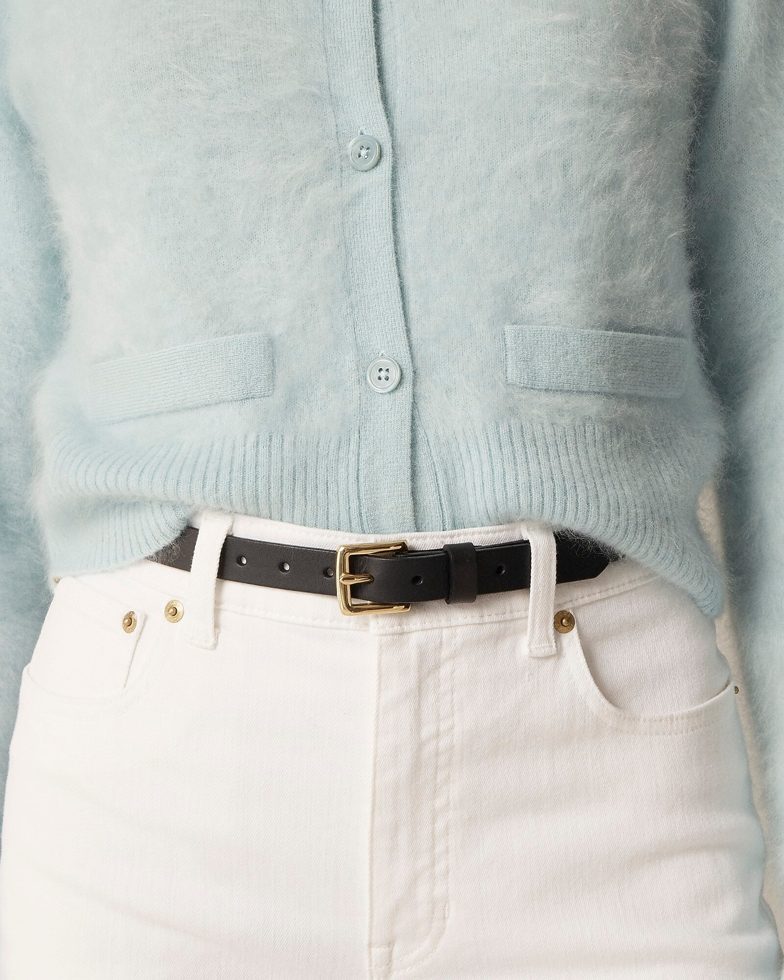 Perforated Italian leather belt | J. Crew US