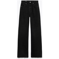 Zara - Trf High Rise Wide Leg Jeans - Women - Black - Women | Zara US