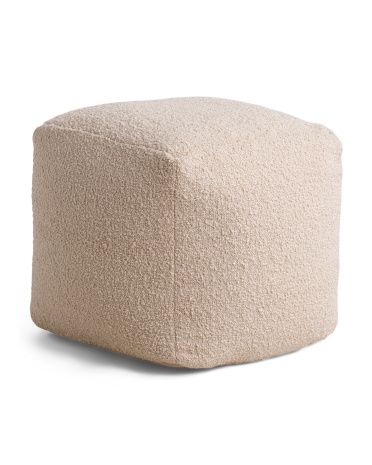 18x18 Super Soft Boucle Pouf | TJ Maxx