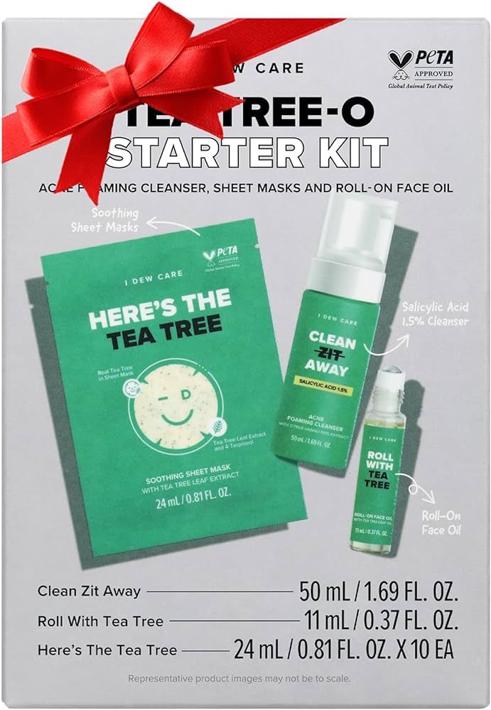 I Dew Care Skincare Set - Tea Tree-O Starter Kit | Salicylic Acid & Tea Tree Oil, Acne Care Treat... | Amazon (US)