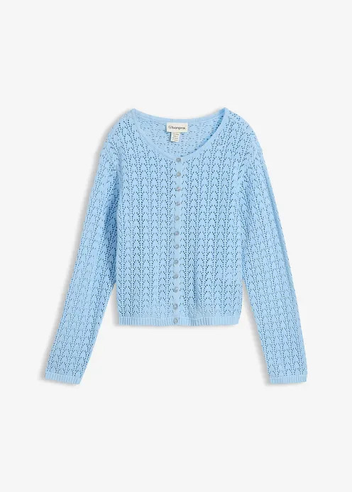 Ajour-Strickjacke aus reiner Baumwolle | Bonprix DE