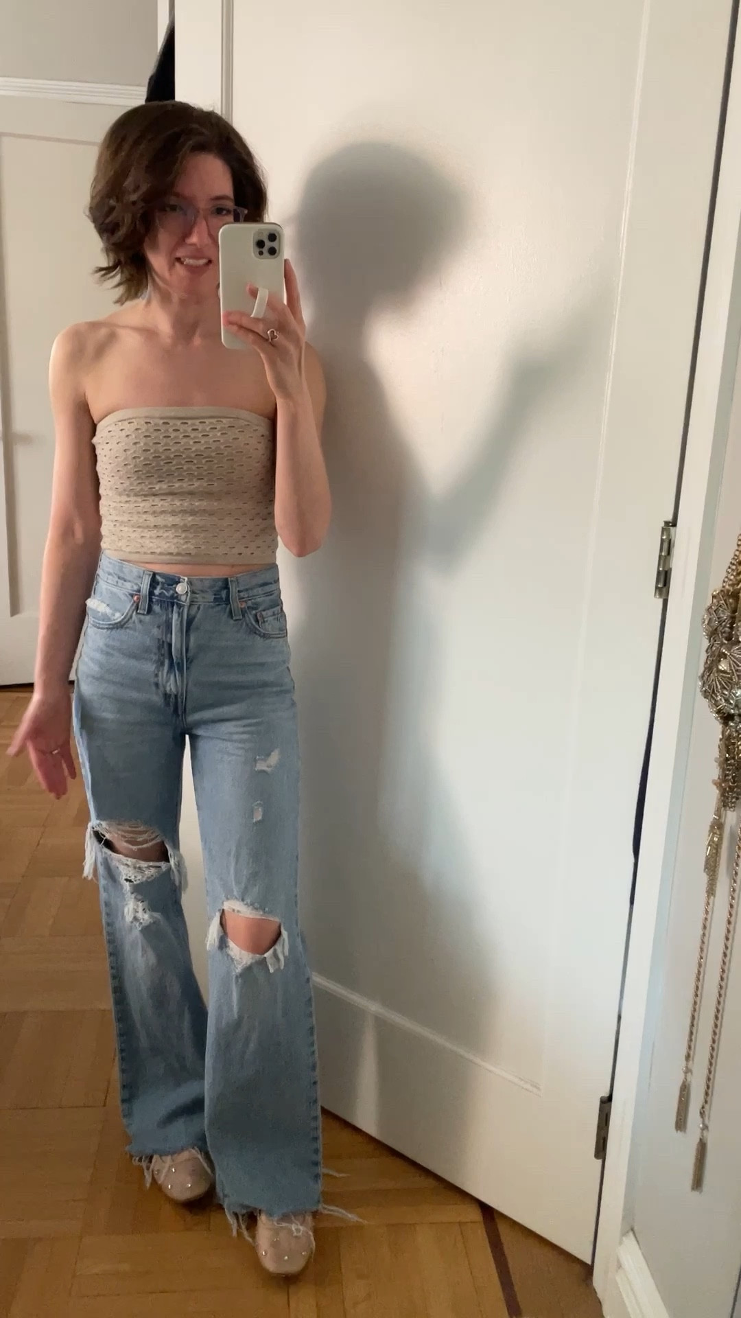 Cropped tube top: TTS
Ribcage wide leg denim: TTS
Mesh flats: TTS
Blazer: TTS

#LTKSeasonal #LTKStyleTip #LTKSaleAlert