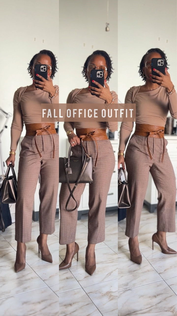 Fall Office Outfit Look featuring shades of brown. DSJCOX_12 for $$ off your Commense orders

Top @commense.official 
Trouser @zara 
Heels @schutz 
Bag @katespadeny 
Belt @cawaccessories 

#fallofficeoutfit

#LTKWorkwear