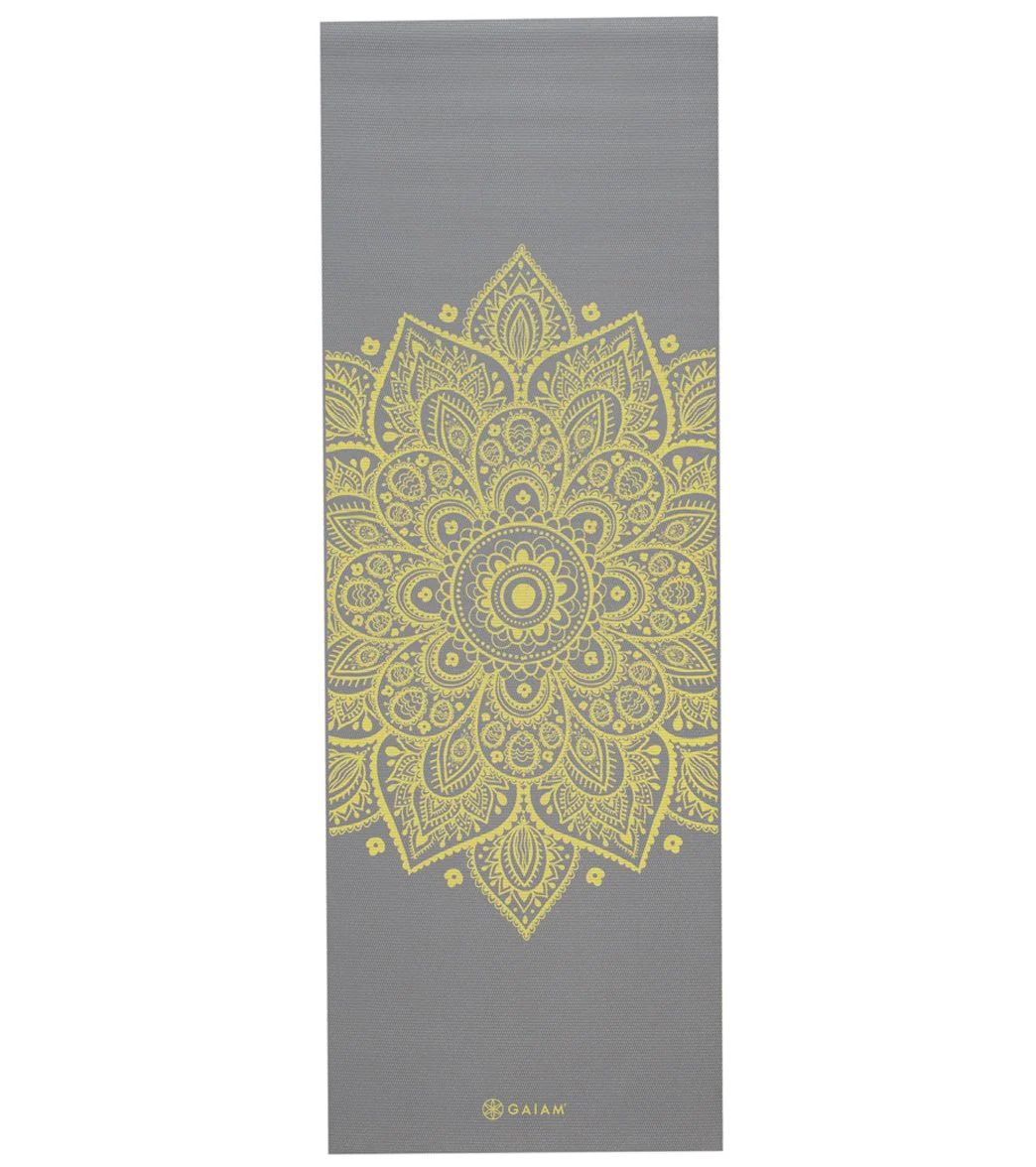 Gaiam Yoga Mat 68" 6mm Citron Sundial PVC | YogaOutlet.com