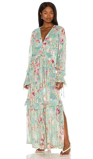 X REVOLVE Aqua Kaftan in Aqua | Revolve Clothing (Global)