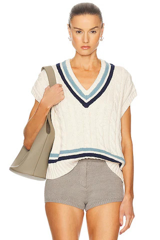 Sleeveless V Neck Pullover Sweater | FWRD 