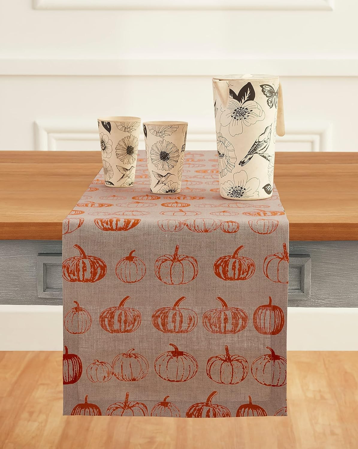 Solino Home Linen Pumpkin Table Runner – 14 x 60 Inch Pumpkin Patch Table Runner for Table Deco... | Amazon (US)