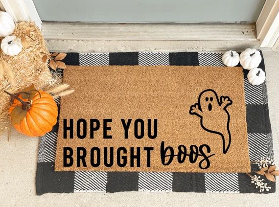 Hope You Brought Boos  Doormat Welcome Mat Cute Popular | Etsy | Etsy (US)
