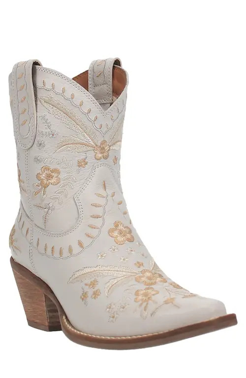 Dingo Primrose Western Boot in White at Nordstrom, Size 8.5 | Nordstrom