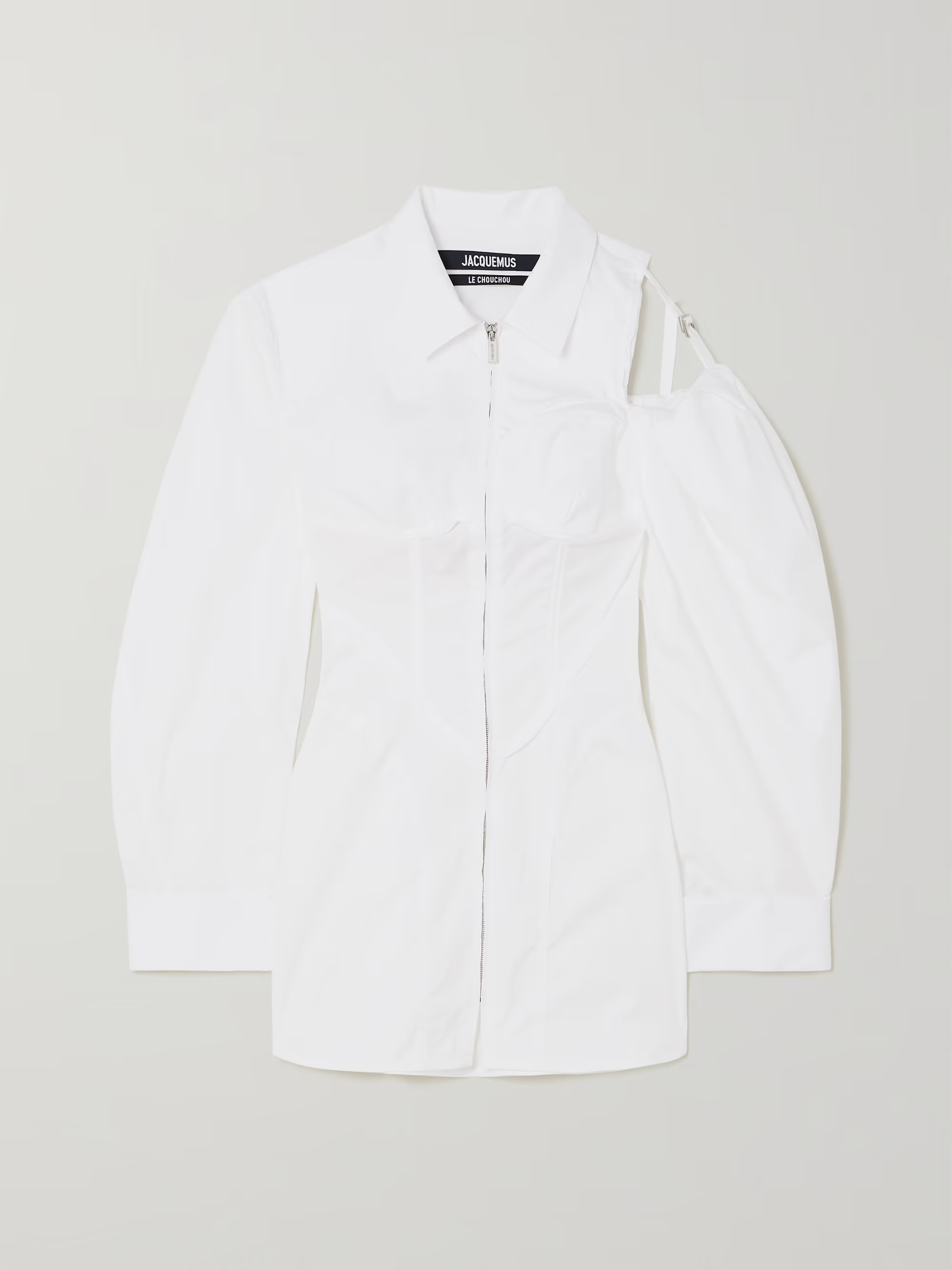 Galliga cutout cotton-blend poplin mini shirt dress | NET-A-PORTER (US)