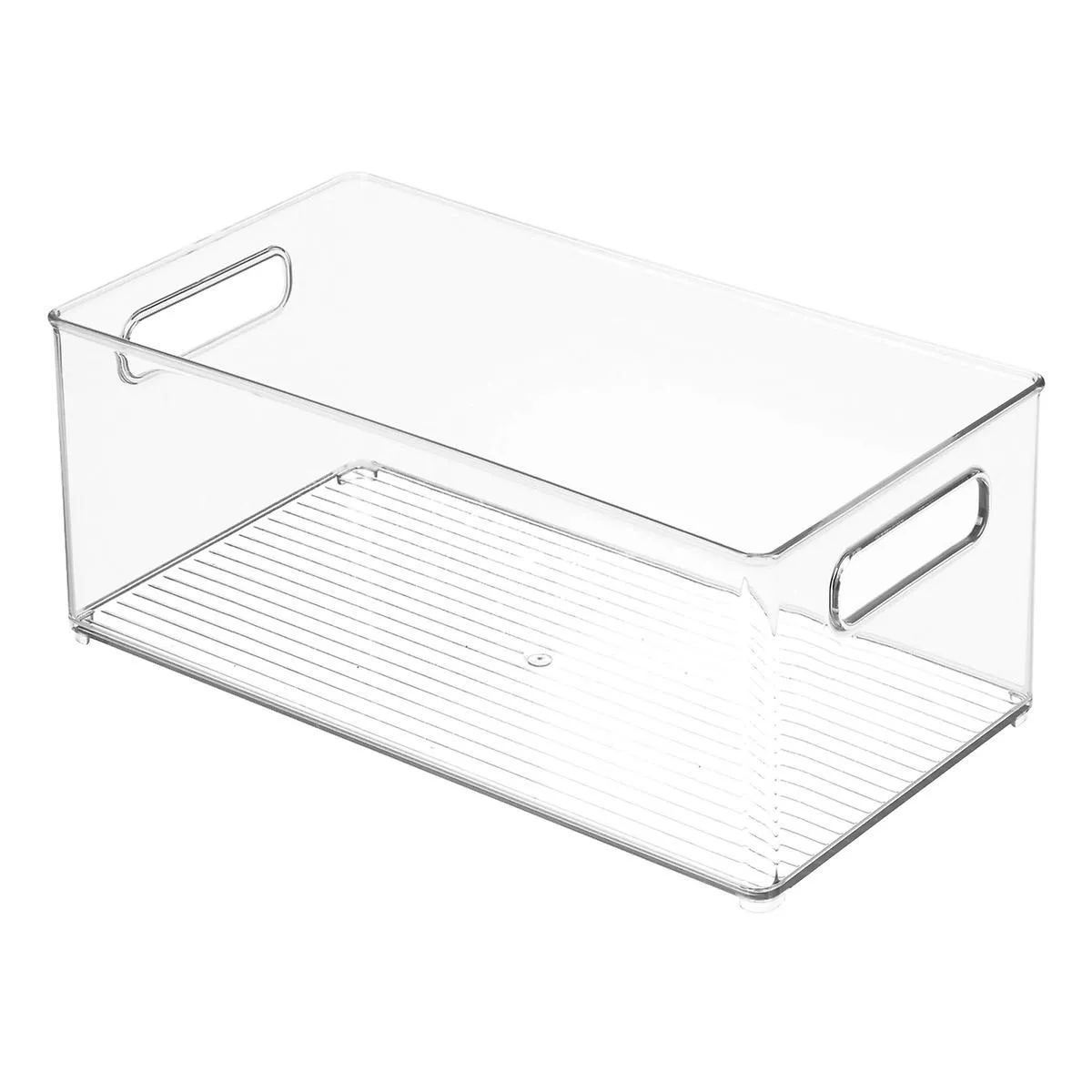 iDESIGN Cade Lidded Storage Bin White/Gray