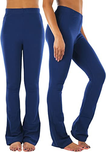ToBeInStyle Women's High Waist Boot-Cut Pocketless Pants - Eclipse - L | Amazon (US)