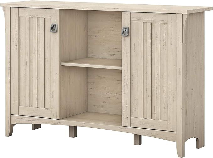 Bush Furniture Salinas Accent Storage Cabinet with Doors in Antique White | Amazon (US)