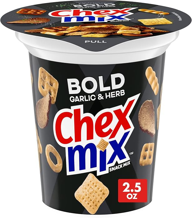 Chex Mix Bold Garlic & Herb Snack Mix, Snack Cup, 2.5 oz | Amazon (US)