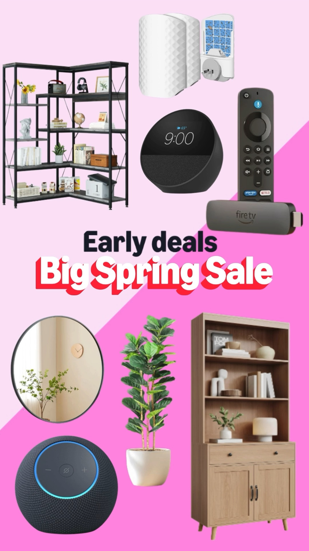 ‼️Amazon early deals are here! Shop the big spring sale deals early with these must haves 👌🏼

Bookshelf, Amazon Alexa dot, Amazon fire stick, wall mirror, faux plant￼

#LTKSpringSale #LTKHome #LTKSaleAlert