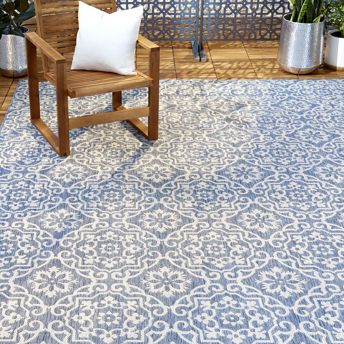 Nicole Miller New York Patio Country Danica Geometric Indoor/Outdoor Area Rug | Wayfair North America