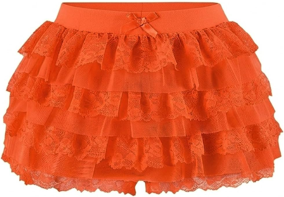 Women Y2K Lace Multi-Layered Bloomers Lolita Ruffle Shorts Cute Mini Skirt | Amazon (US)