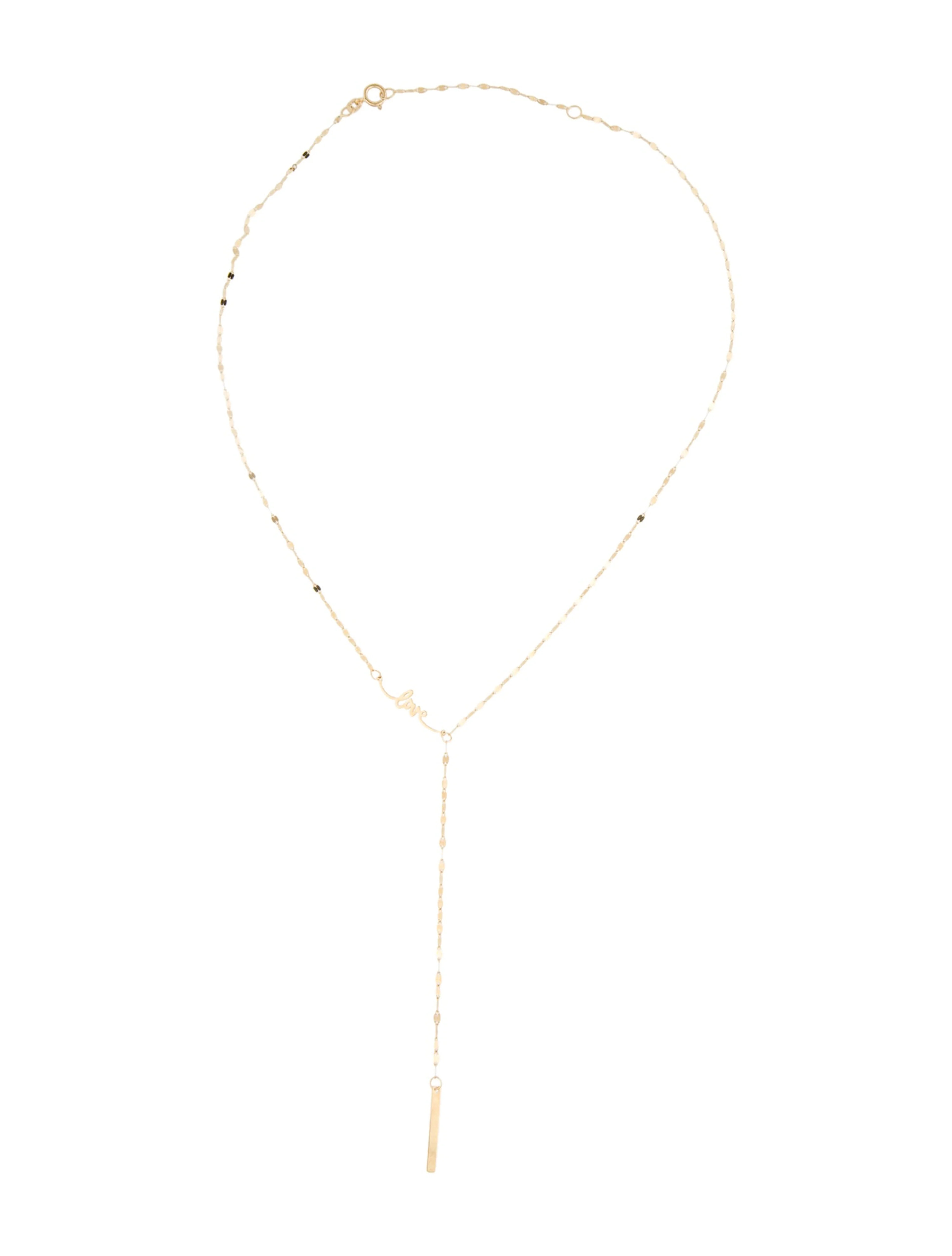 14K 'LOVE' Lavalier Necklace | The RealReal