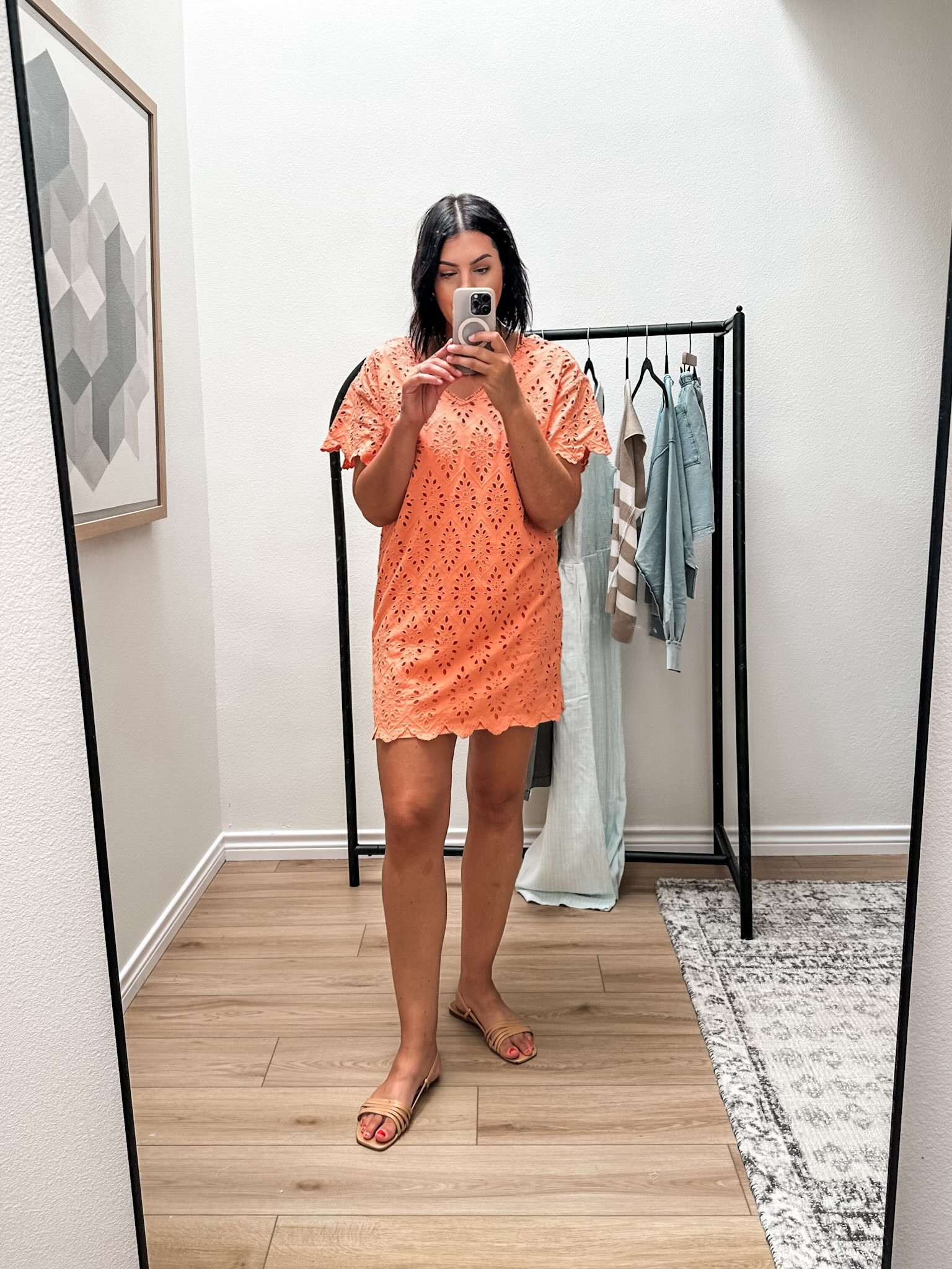 Love this dress for a little day dress OR a pull cover up (i you take the slipdress underneath off!) I sized UP to a large for extra length and glad, I did! I’m 5'9 for ref! 

 