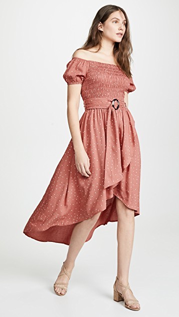 Moon River
                
            

    Rust Dot Midi Dress | Shopbop