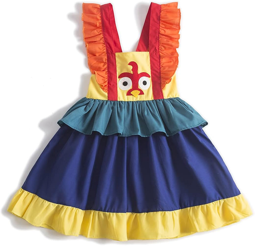 Girls Hei Hei Toddler Costume Moana Character Outfit Costume Princess dress | Amazon (US)