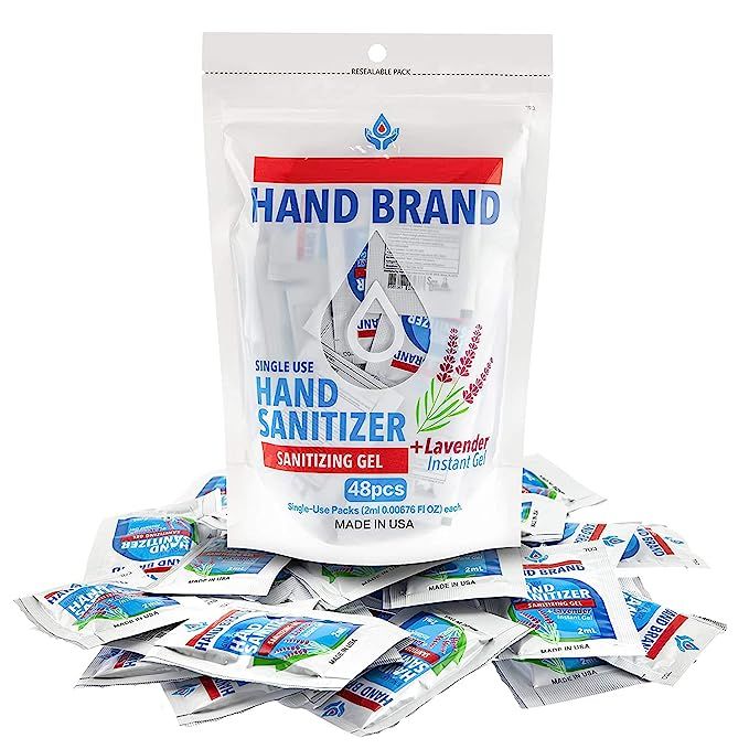 48 Pack Single Use Hand Sanitizer Packet | Amazon (US)
