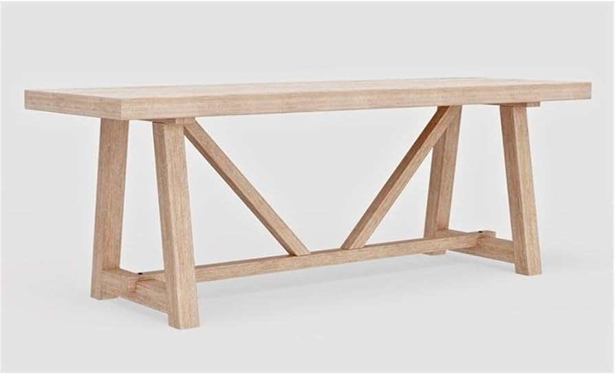 Pemberly Row Modern 84" W Rectangular Dining Table in Driftwood | Amazon (US)