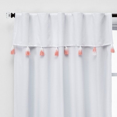 Ombre Tassel Valence Blackout Window Curtain Panel - Pillowfort™ | Target