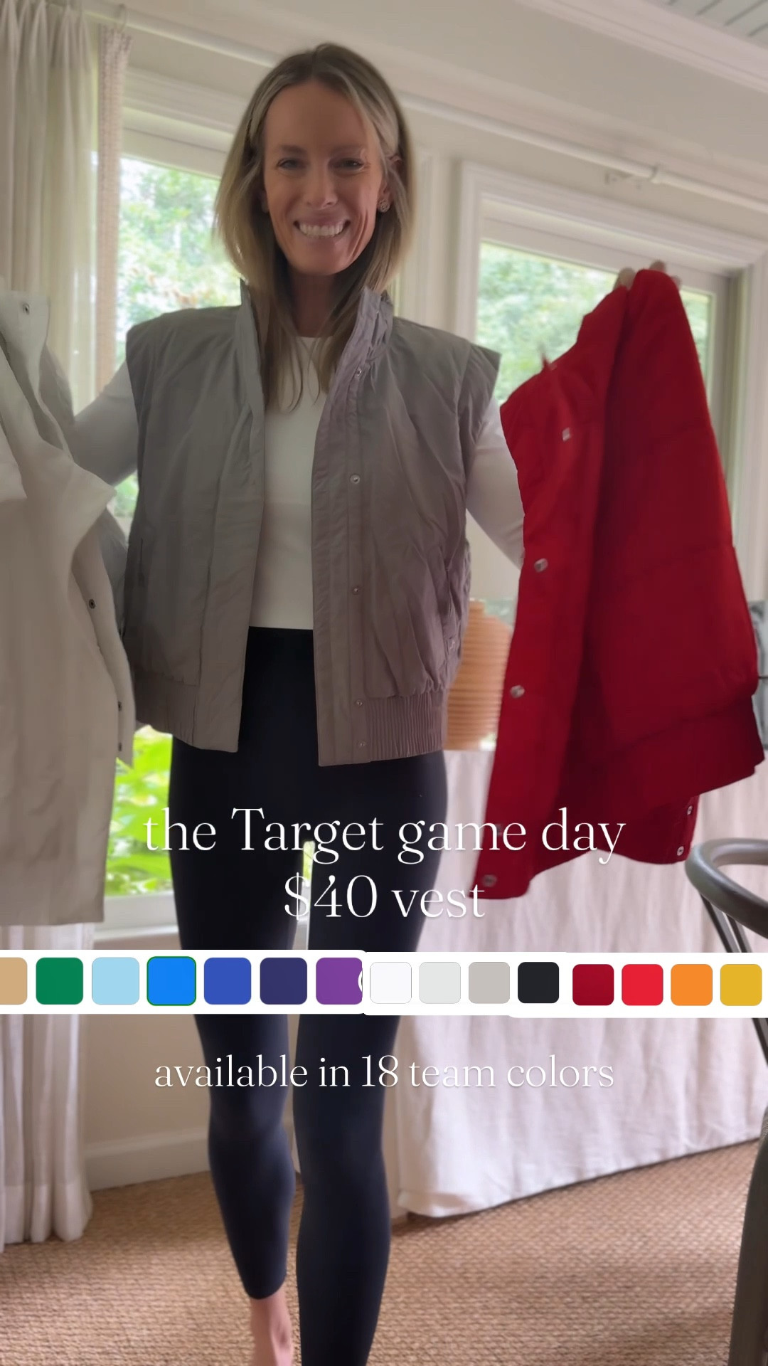 Who’s ready for game day?! No matter if it’s college, high school or your local kids team… we all need a little school spirit in the mix. This $40 vest is the perfect way to be festive but also #momlife! I am wearing a small 🫶🏻🏈

#LTKActive #LTKFindsUnder50