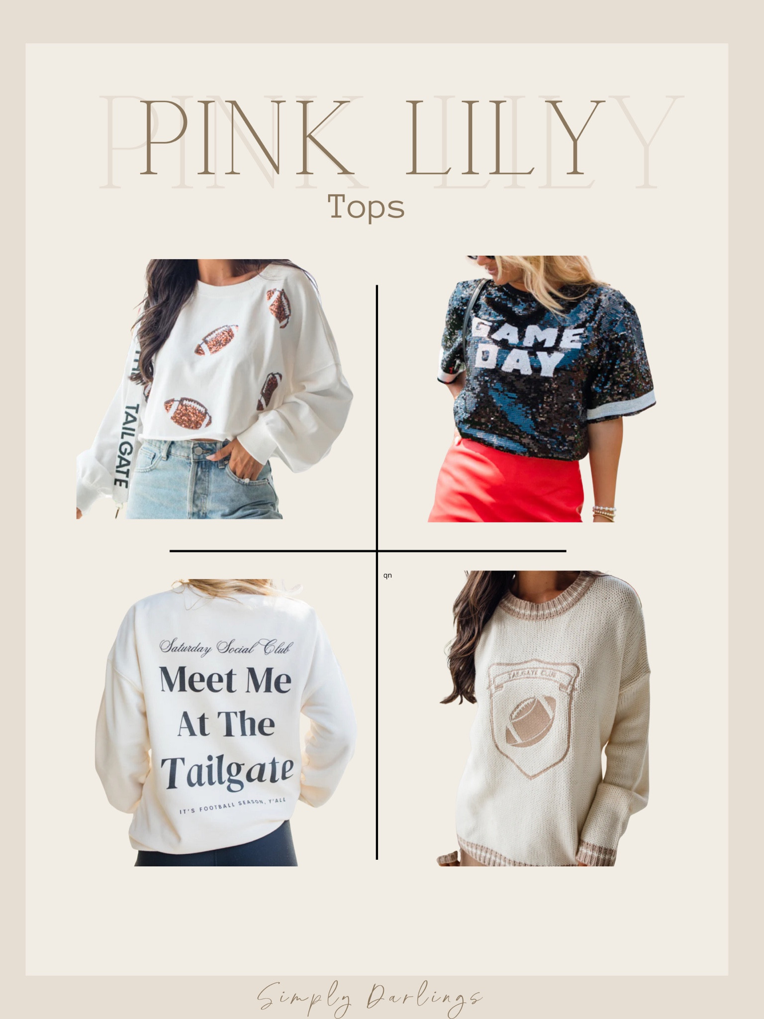 Pink lily tops for football season! Simply20 for 20% off site wide!