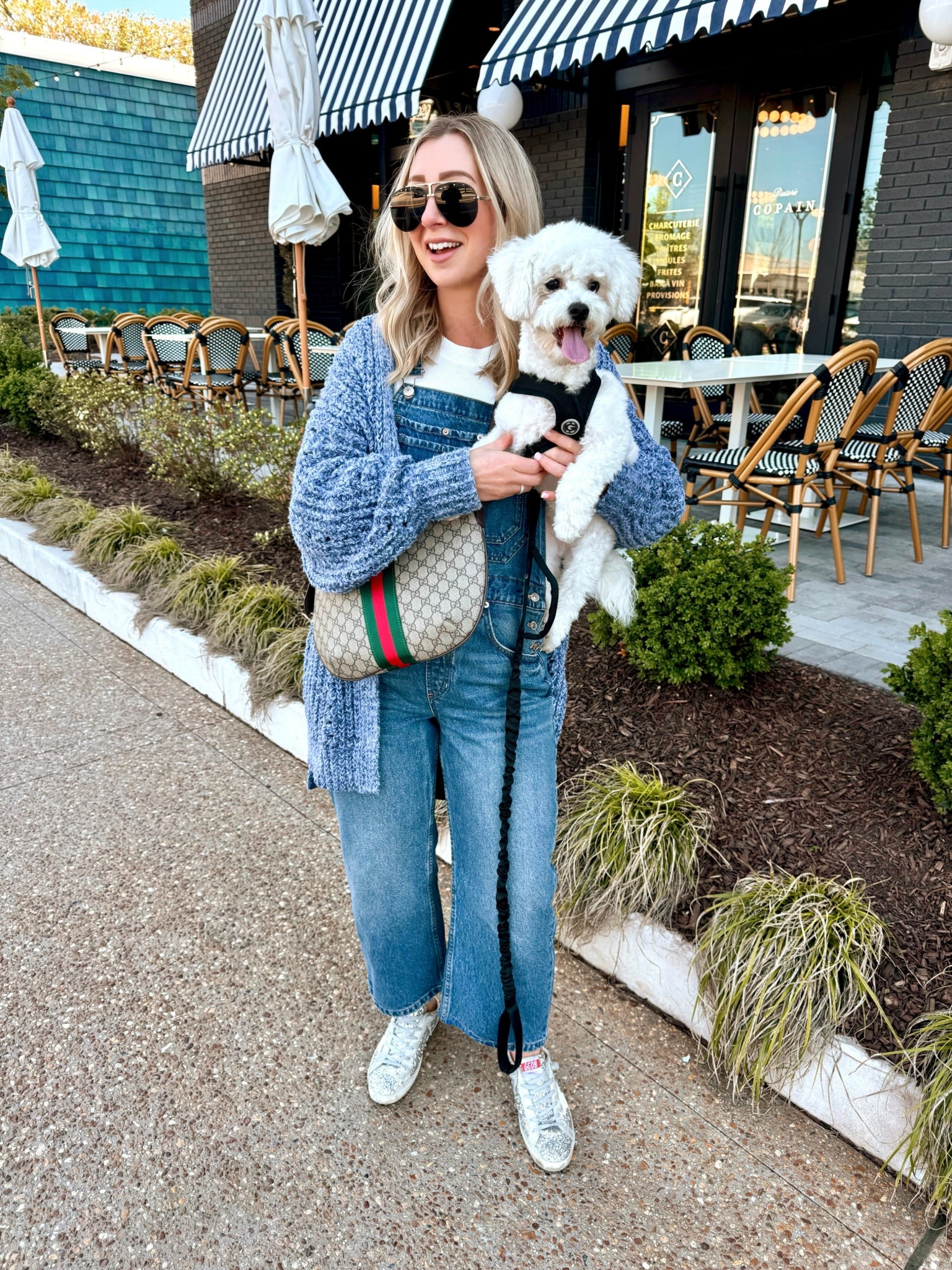 Took Knox around his first busy area with lots of people and sat on the patio at lunch with him and he did SO GREAT! 👏🏻He’s truly a dream dog! 🐶 😭 We’re taking him to the beach next weekend and that might be a little more wild! 🌊😜 Wore my favorite overalls that are on sale! Shop them via the 🔗 in my bio! 

Overalls size up, size medium (size 4 for reference)

Weekend outfits, casual outfits, overalls 

#LTKootd #LTKmomlife #LTKdayinmylife