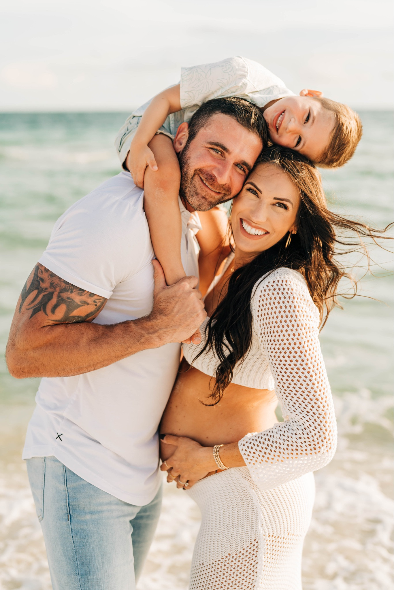 Maternity photos 
Family photos
Beach photos
My set is a size medium - I wore nippies & a nude thong underneath 
Justin’s shirt is cuts 
Easton’s shirt is Zara kids
30 weeks 

#LTKfamily #LTKstyletip #LTKbump