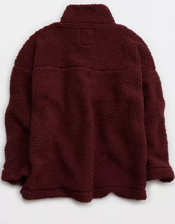 Aerie Sherpa Quarter Snap Sweatshirt | Aerie