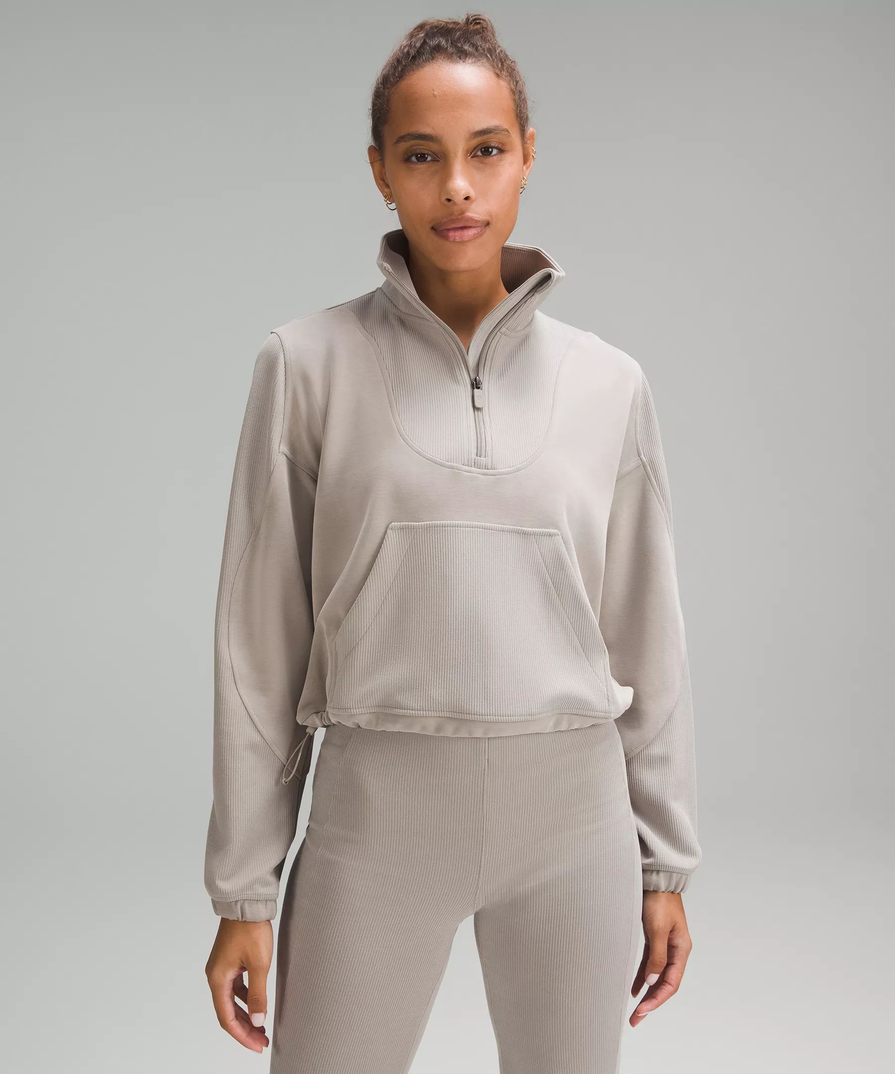 Brushed Softstreme Ribbed Half Zip | Women's Hoodies & Sweatshirts | lululemon | Lululemon (US)