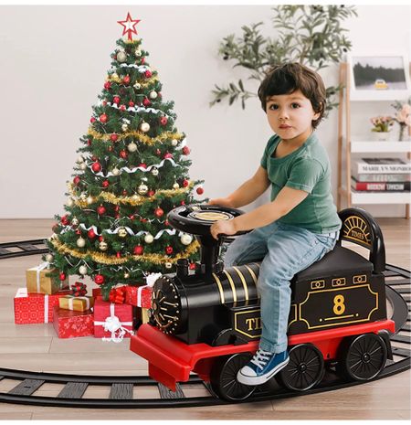 #BabyBoy #ToddlerBoy #BoyGifts #ChristmasPresent #GiftIdeas #GiftForBoy ride on train set with track and battery has excellent reviews for ages two through five

#LTKkids #LTKSeasonal #LTKHoliday