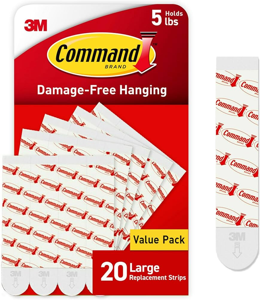 Command Large Refill Adhesive Strips, Damage Free Hanging Wall Adhesive Strips for Large Indoor W... | Amazon (US)