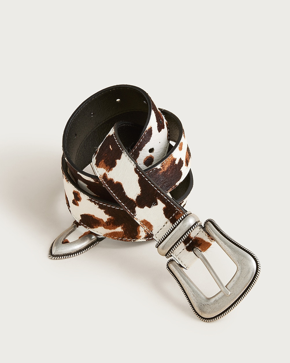 Western buckle belt in printed calf hair | J. Crew US