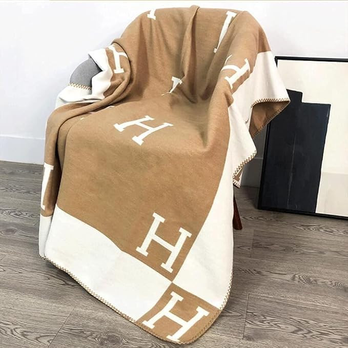 Luxurious H Blankets 100% Lamb Wool Super Soft Warm and Cozy for All Seasons Lightweight Reversib... | Amazon (US)