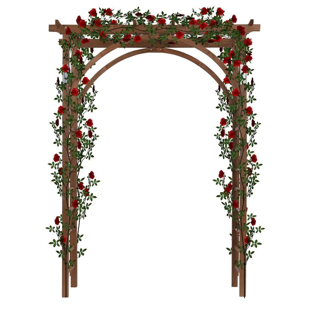 Ktaxon Outdoor Wooden Garden Arbor for Climbing Plants-84.65" H | Walmart (US)