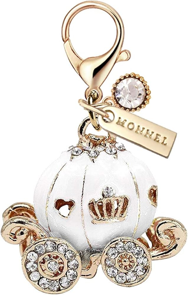 MONNEL MC111 Princess Pumpkin Carriage Lobster Clasp Charm Pendant (White,1 piece) | Amazon (US)