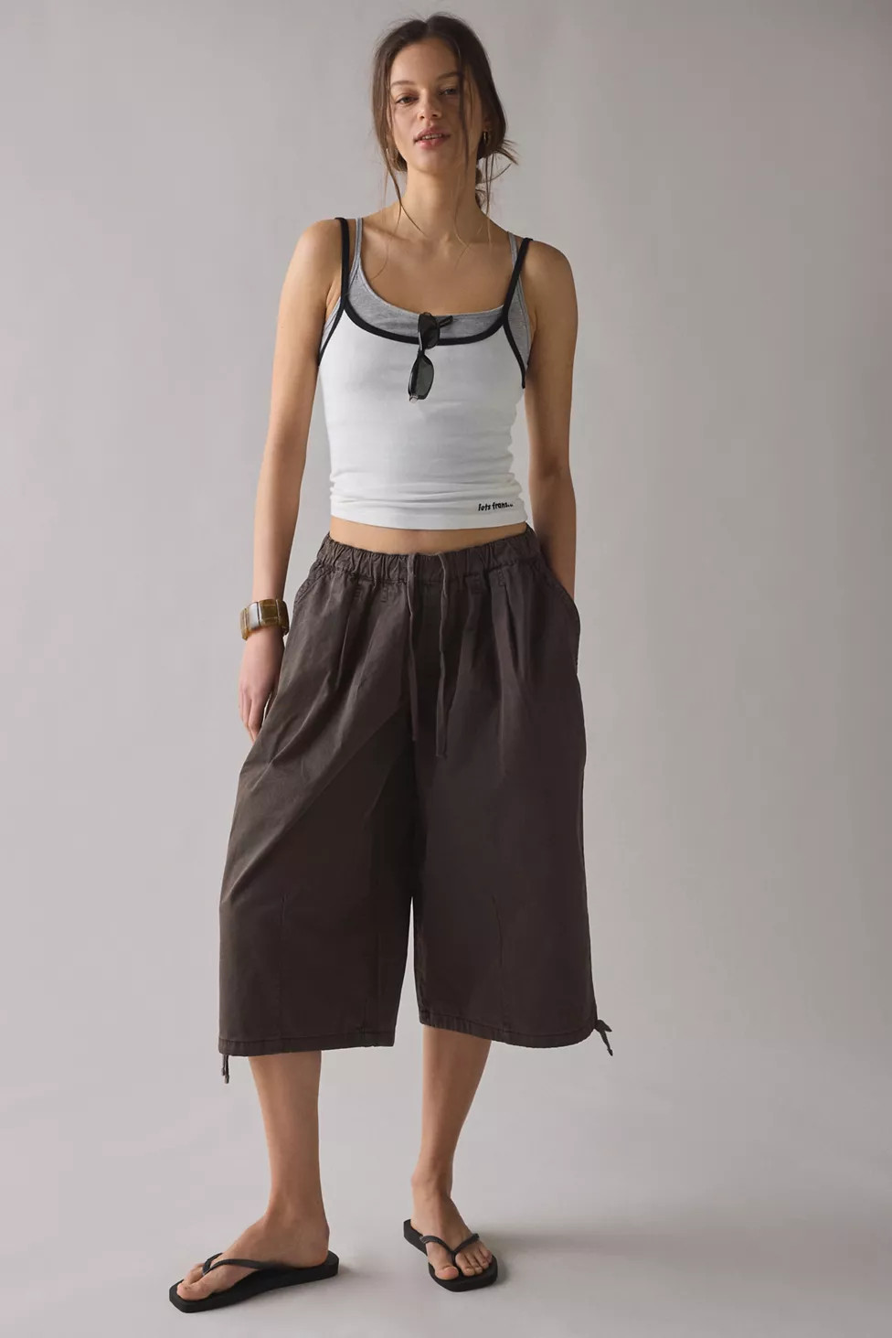 BDG Bobbi Cropped Baggy Pull-On Pant | Urban Outfitters (US and RoW)