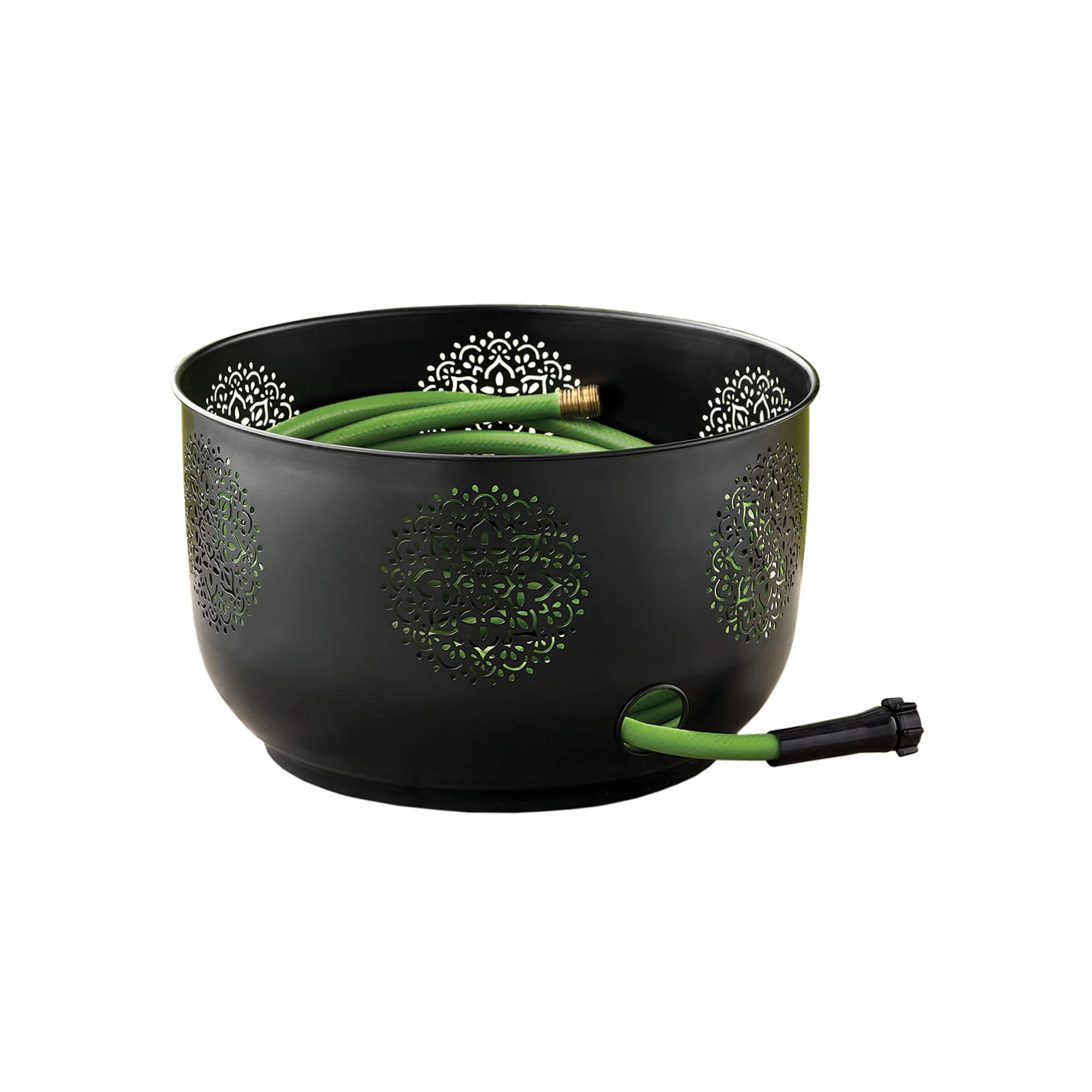 Better Homes & Gardens Metal Hose Pot, Black | Walmart (US)