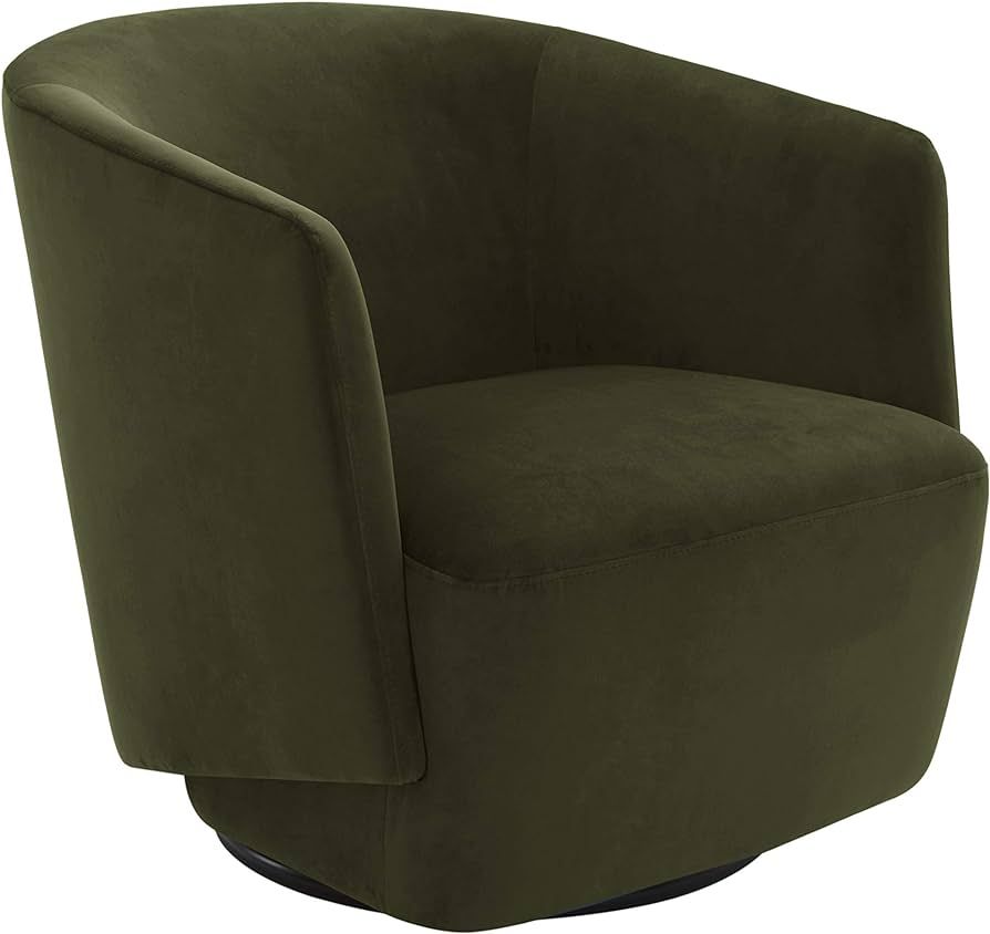 Amazon Brand - Rivet Coen Modern Velvet Upholstered Accent Swivel Chair, Forest Green, 31"D x 30"... | Amazon (US)