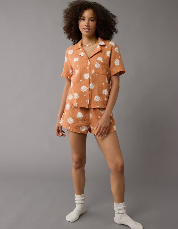 AE Sun PJ Top & Shorts Set | American Eagle Outfitters (US & CA)