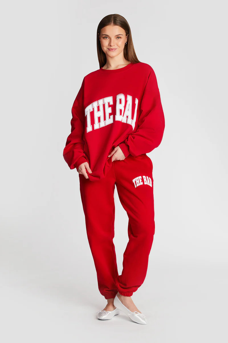VARSITY SWEATPANTS RUBY/WHITE | The Bar