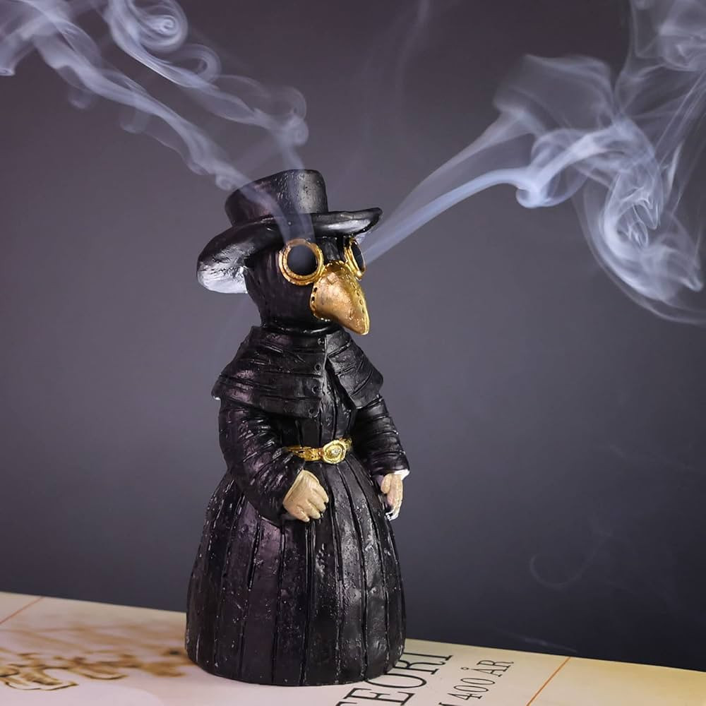 Amazon.com: Plague Doctor Incense Burner, Plague Doctor Cone Burner Eyes Will Smoke, Ornament Han... | Amazon (US)