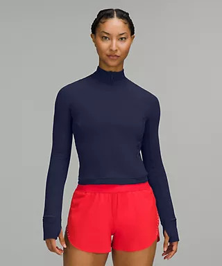 It's Rulu Run Cropped Half Zip | Women's Long Sleeve Shirts | lululemon | Lululemon (US)