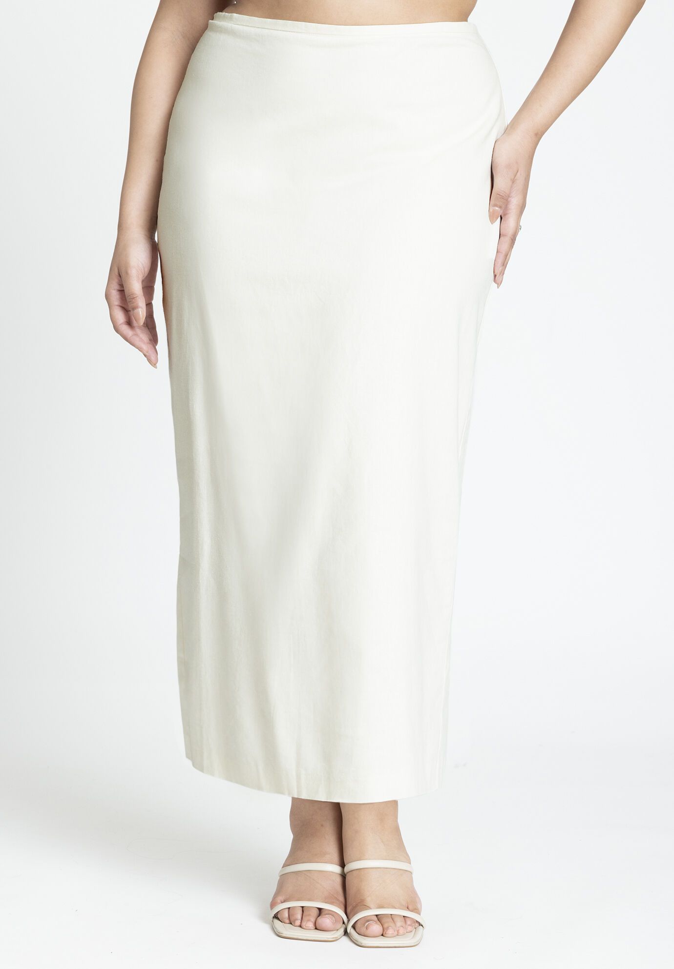 Linen Column Skirt | Eloquii