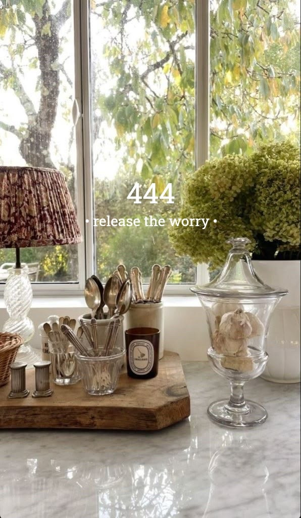 444 ✨ release the worry

If you’ve been seeing 444 lately, it’s a reminder that you are supported, protected & being guided even when you can’t see the entire path yet.

The mistake most people make is waiting to feel safe before they create peace.

444 asks you to do the opposite.

Make your morning coffee in a beautiful mug. Light a warm candle that makes your home feel comforting. Fill a glass cloche with something simple and meaningful. Bring fresh greenery into your space. Keep natural wood & stone around you to remind yourself to stay grounded.

These little rituals seem insignificant, but they quietly tell your nervous system:

“I am safe.”
“I am supported.”
“Everything is working out for me.”

The energy of 444 isn’t found in constant hustling. It’s found in creating a life that feels steady, beautiful & secure.

Today’s ritual:
☕ Slow down
🕯️ Light the candle
🌿 Bring nature indoors
🤍 Focus on what is working
✨ Release the need to control every outcome

The more supported you feel, the more supported life begins to feel.

444 is your reminder to trust the foundation you’re building~bg🤍

#LTKdayinmylife #LTKgrwm #LTKootd
