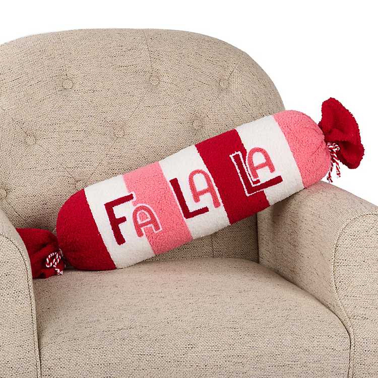 Fa La La Candy Boucle Bolster Pillow | Kirklands Home | Kirklands